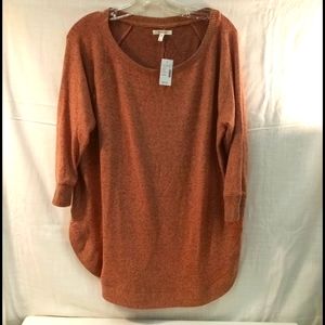 Ladies Maurices Sweater size large salmon/rust color